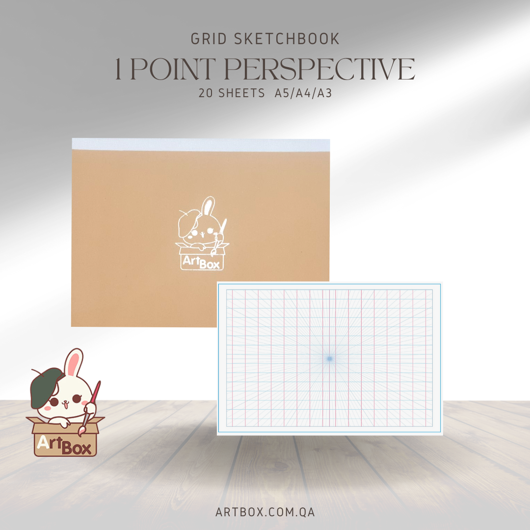 1-Point Perspective Grid Sketchbook