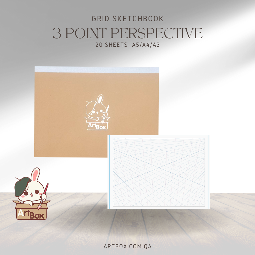 3-Point Perspective Grid Sketchbook