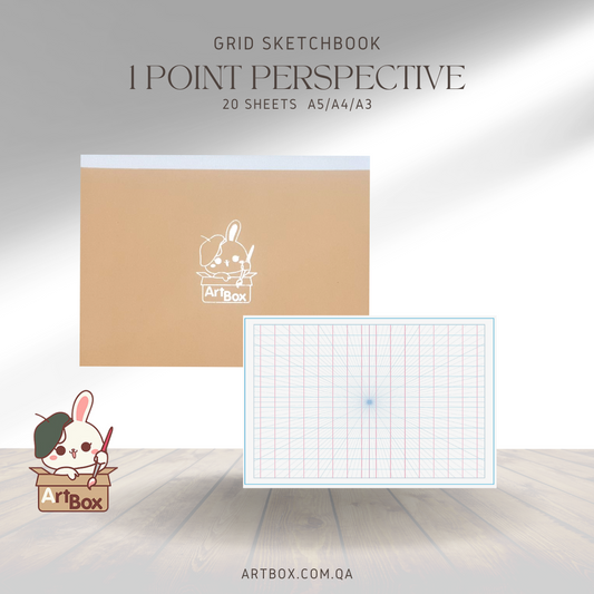 1-Point Perspective Grid Sketchbook