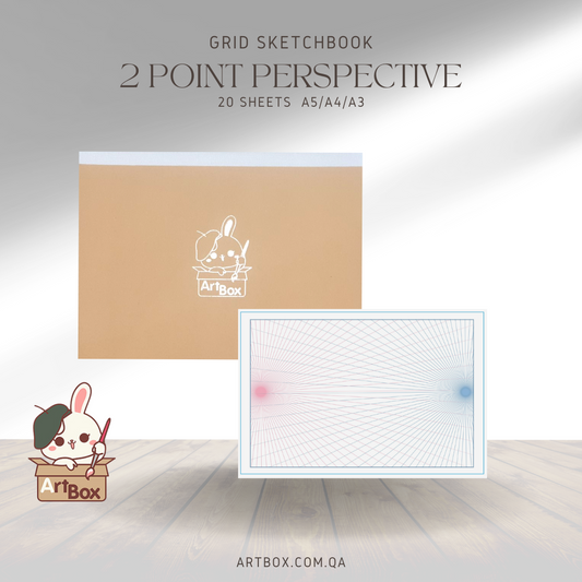 2-Point Perspective Grid Sketchbook