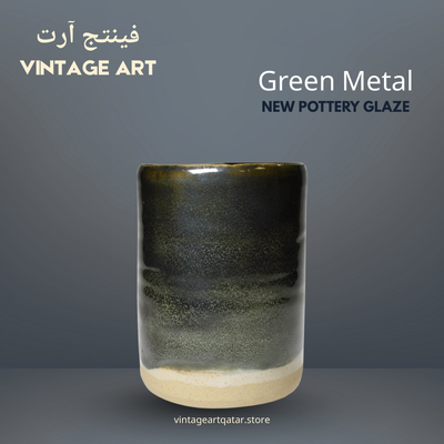 Vitraglaze Stoneware Layers: Green Metal